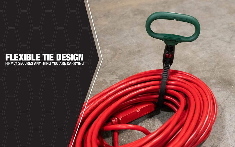 Southwire - 58973440 CLPT04GR 4-Inch Adjustable Heavy Duty Clamp Tie w/Rotating Handle; Reusable Zip Down Cable; Green - Image 5